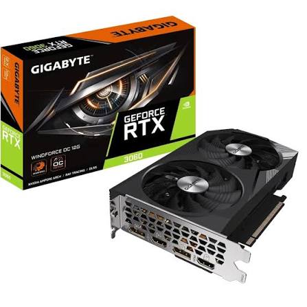 VGA GIGABYTE RTX 3060 WINDFORCE OC 12G