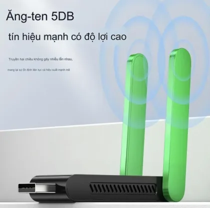 Bộ thu Wifi 2 râu 1400M 2.4-5G VK1400