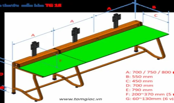 BÀN TG16 K700 ( hộp máy trượt )