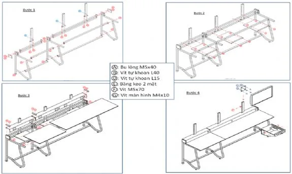 BÀN TG16 K700 ( hộp máy trượt )